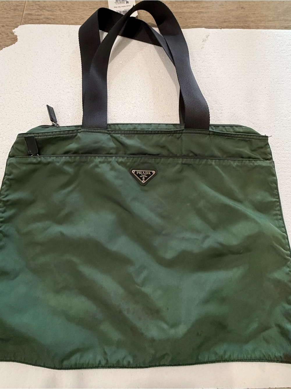 Authentic Prada Dark Green Nylon Tote